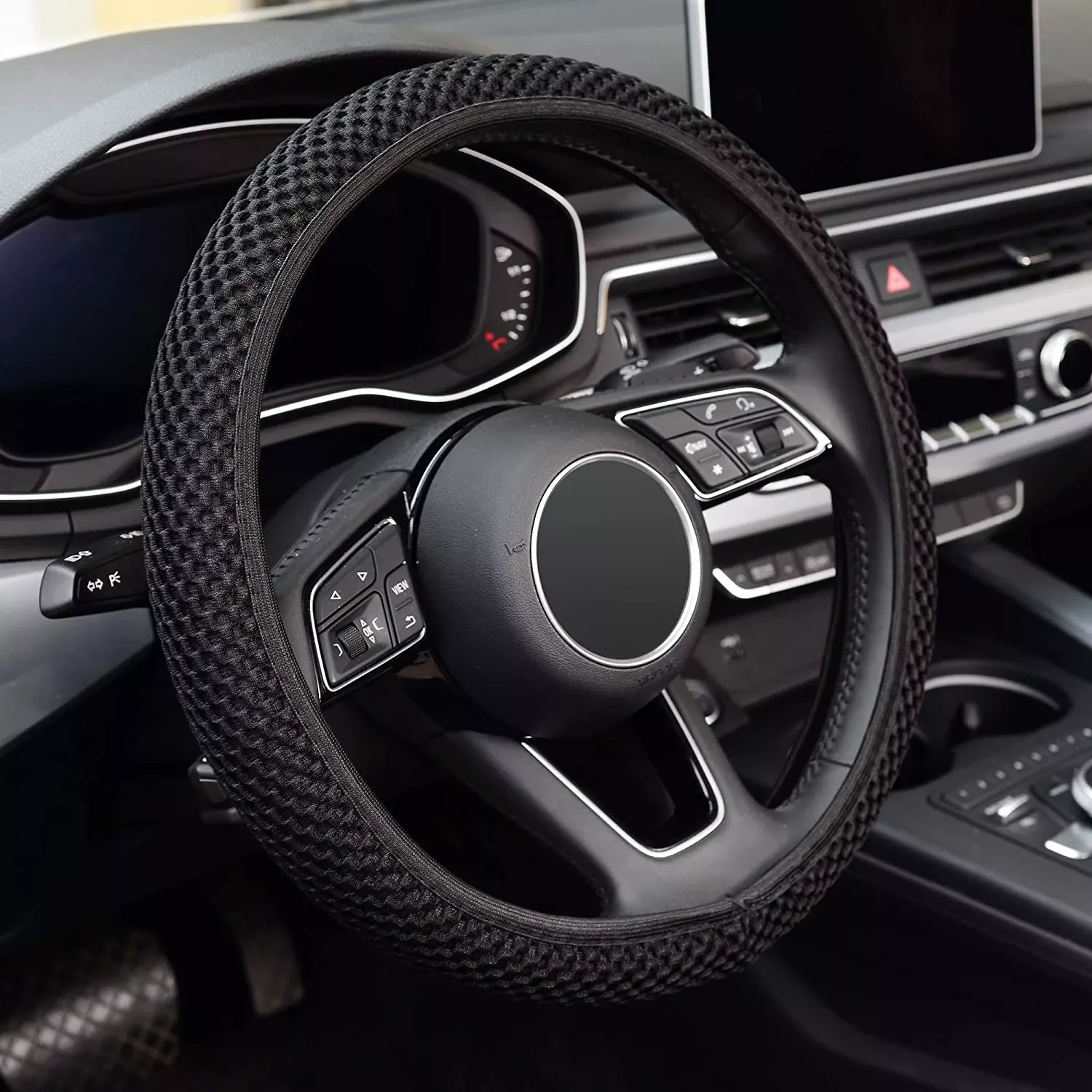 

New Car Steering Wheel Cover Breathable Anti Slip Steering Covers Suitable 37-38cm Auto steering wheel protective Decoration