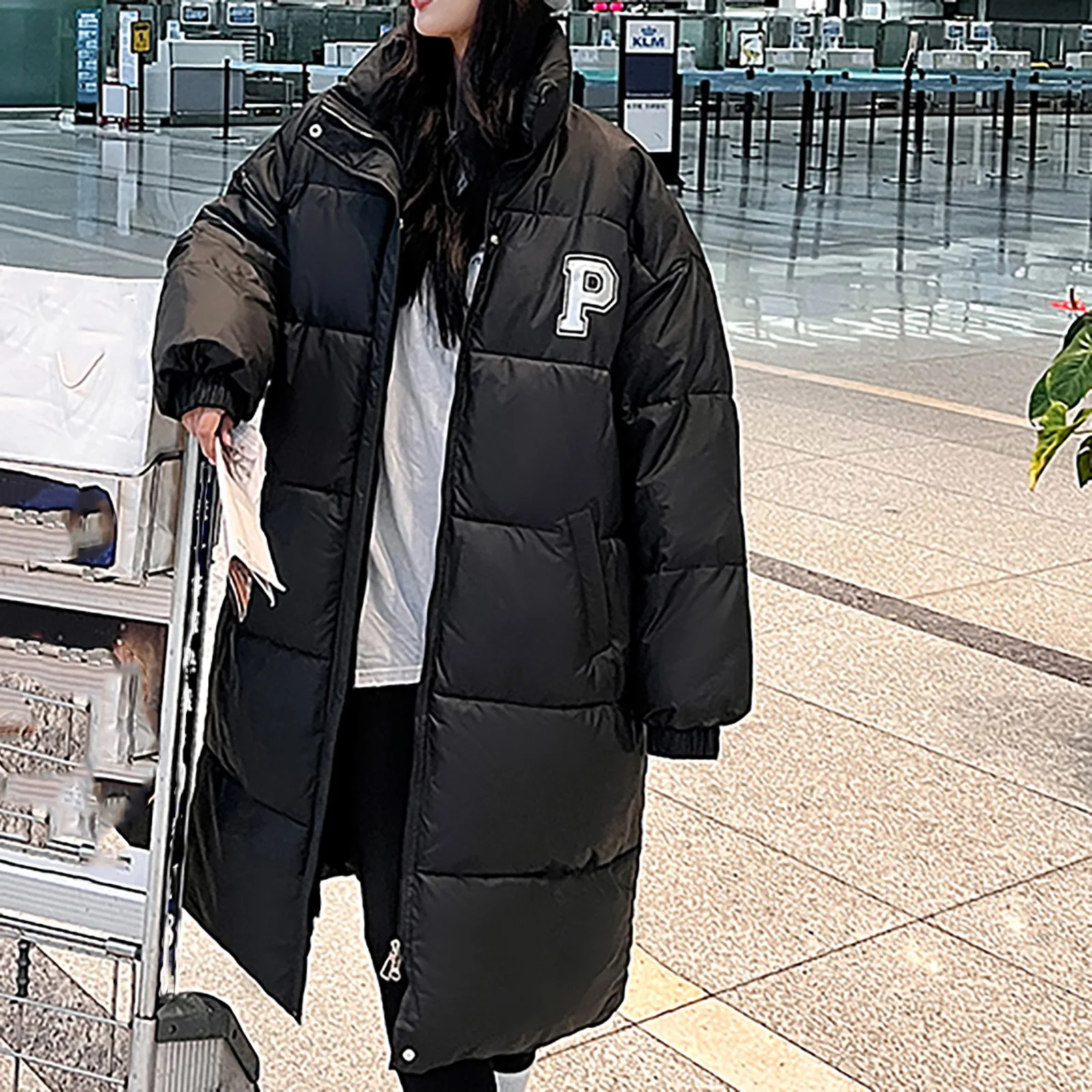 Женский модный стеганый пуховик большого размера повседневная стеганая куртка