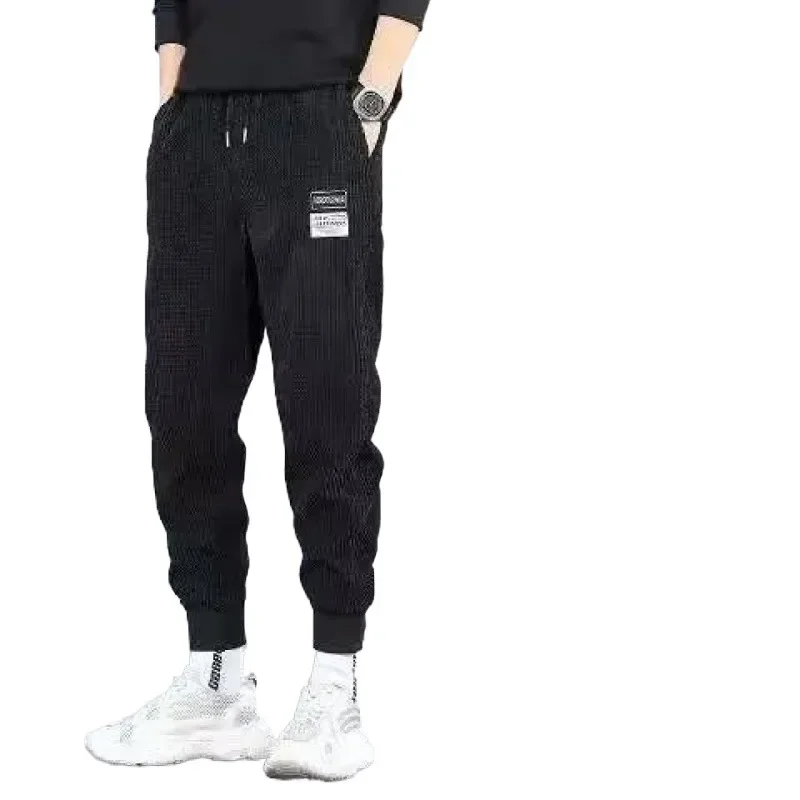 Мужские осенне-зимние вельветовые брюки на флисовой подкладке повседневный