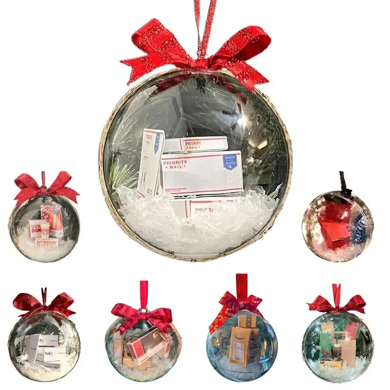 

2023 Christmas Decorations Transparent Christmas Ball Christmas Tree Decoration Hanging Pendant Christmas Halloween Decorations