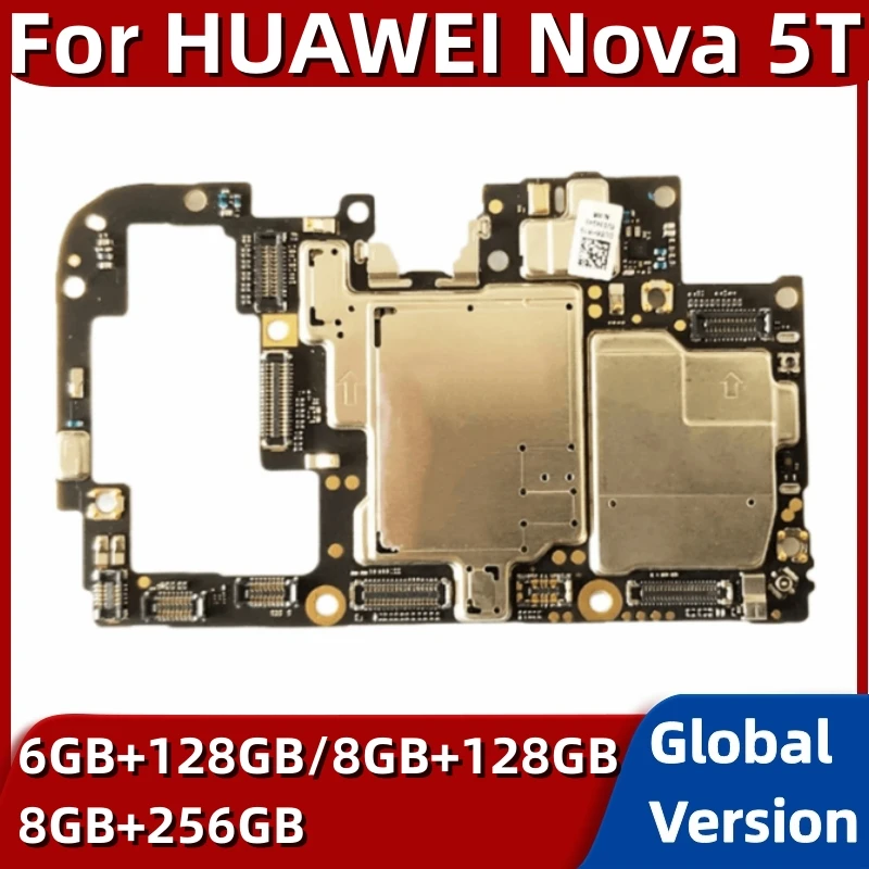 

Материнская плата для Huawei Nova 5T YAL-L21, 128 ГБ, 256 ГБ, оригинальная материнская плата, логическая плата с глобальной версией