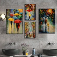landscape in the rain oil classic vintage posters kraft paper vintage poster wall art painting study stickers wall painting