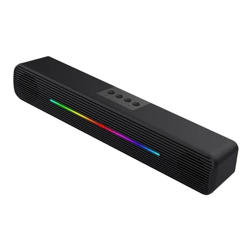 Купи RGB Soundbar Computer Audio Game Laptop Desktop Computer Light-Emitting Subwoofer Speaker Wireless Bluetooth Speaker Recommend за 1,315 рублей в магазине AliExpress