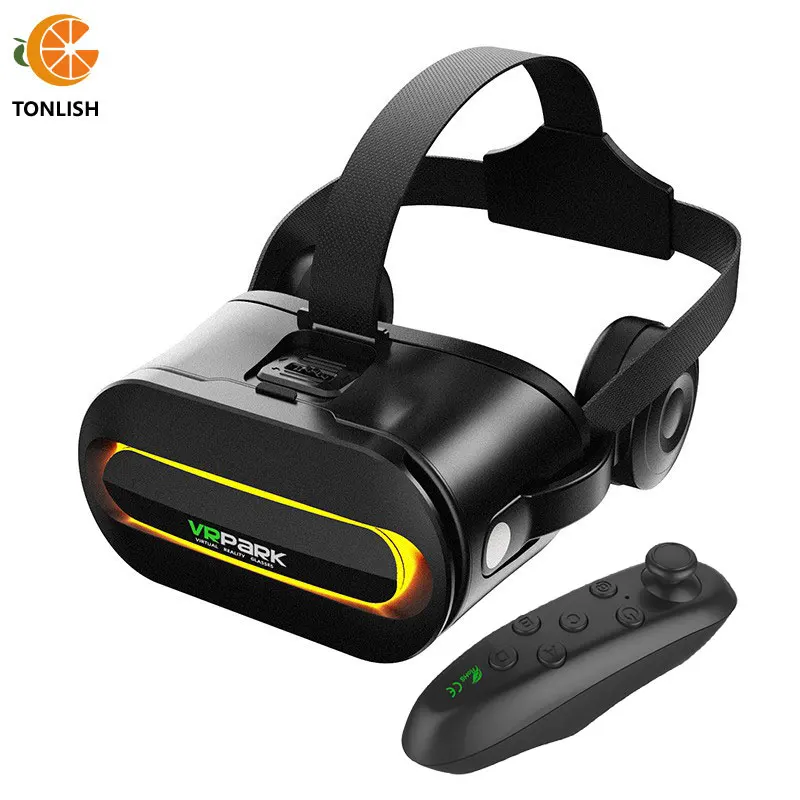 

TONLISH VRPARK J60 Bluetooth 3D VR Headset Smart Virtual Reality Glasses Helmet for 4.5-6.7 Smart Phone Video Game Binoculars