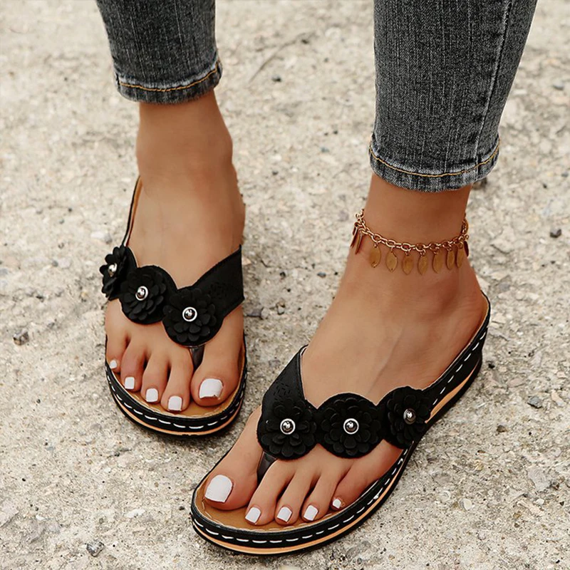 Platform Women Sandals Summer Outdoor Female Sandals Flip Flops Soft Non-slip Women's Slippers Walking Shoes Free Shipping 35-43