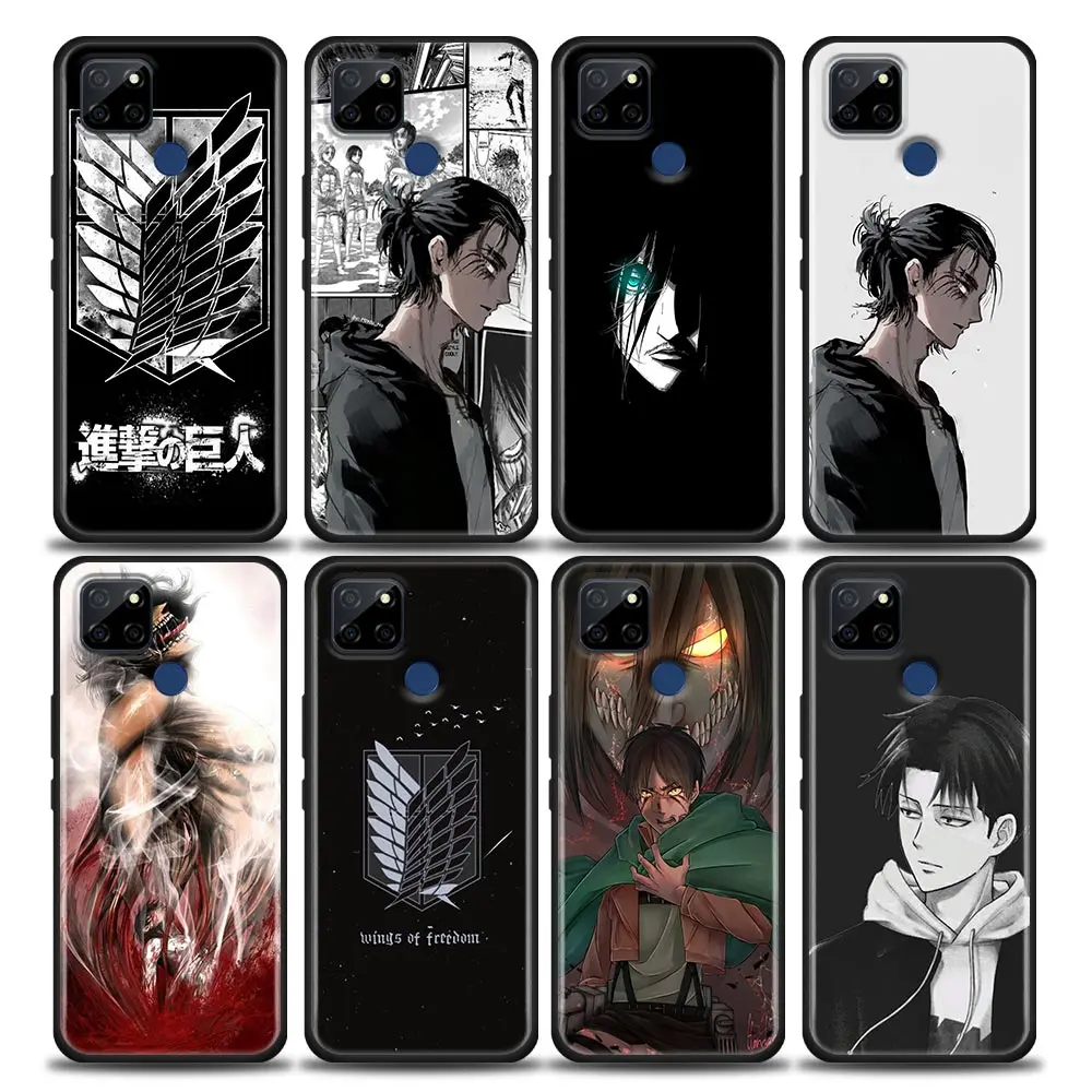 

Hot Eren Attack on Titan Funda Coque Case for Realme 5 6 7 7i 8 8i 9 C1 C2 C3 C21 C25 C15 C12 XT GT Master C35 Neo2 3 Pro Case