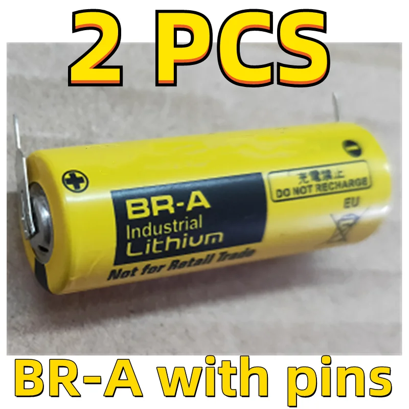 Оригинальная Новинка FANUC BR-A 3V 1800mAh BR-AT2SPE CR17450, литиевая батарея с контактами, детали PLC, 2 шт.