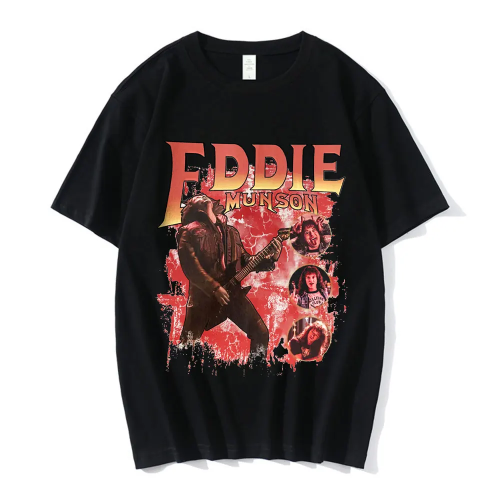 

Stranger Things 4 Eddie Munson Graphics T Shirts Summer Men Women Casual Loose T Shirt Harajuku Tee Shirt Oversize Streetwear