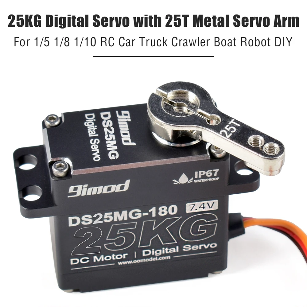 9imod DS25MG 25 кг водонепроницаемый сервопривод 180 °/270 ° полностью алюминиевый чехол