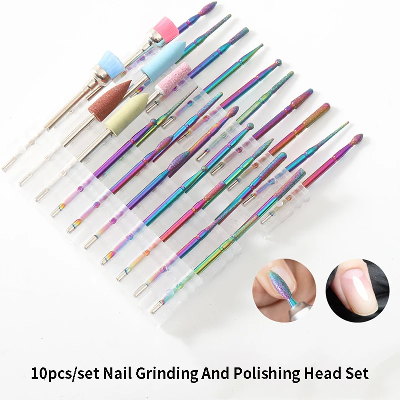 

Nail Grinding And Polishing Head Set Exfoliating Polishing Tool Nail Drill Bits Set Nail Sanding Tool Manicure Accessories