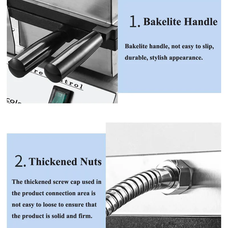Коммерческая вафельница с 3 палочками 110 В 220 7 шариками антипригарная в форме шара
