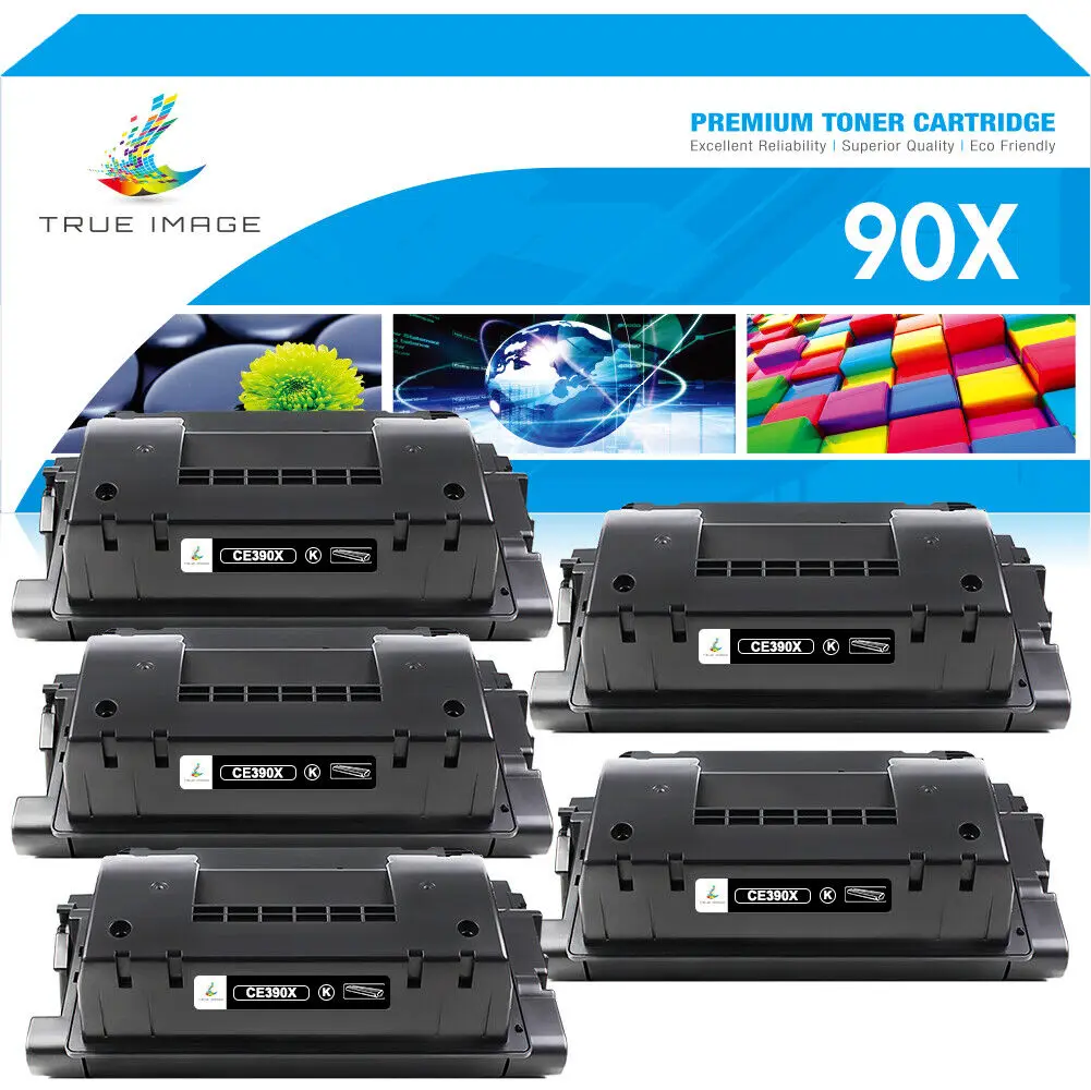 

5PK Black Toner Compatible With HP CE390X 90X LaserJet 600 M602 M603 M4555 MFP
