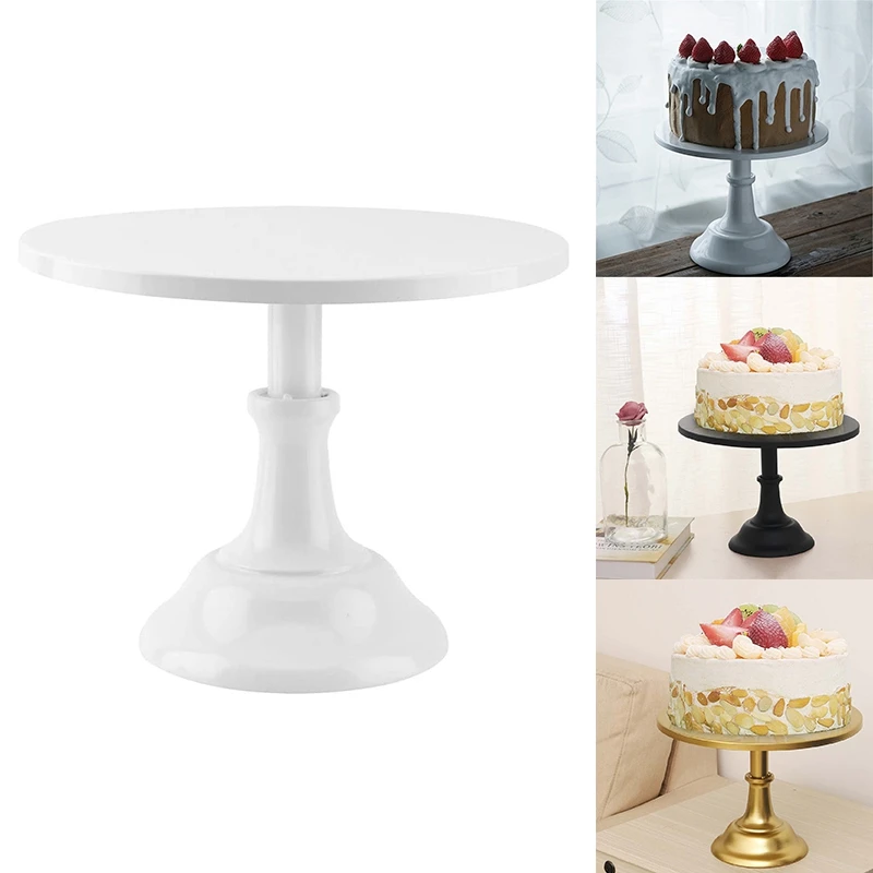 

12 Inch Iron Round Cake Stand Pedestal Holder Party 8.66 Inch Height