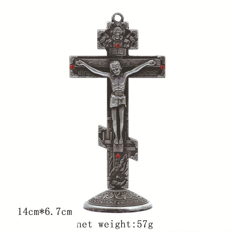 Русская Православная икона крестика Статуэтка на подставке статуэтки церковное