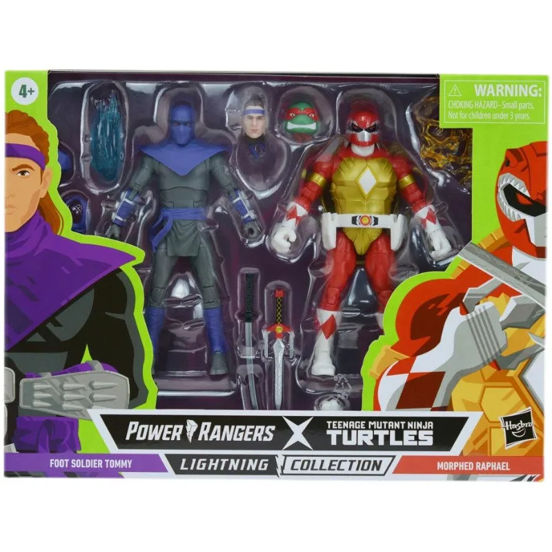 

Фигурки героев аниме Power ranger X, Подростковая мутант, Черепаха ниндзя, молния, коллекция, ножной солдат, Томми Рафаэль, красная фигурка, подарк...