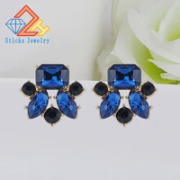 new elegant crystal earrings gem stone resin stud earrings trendy fashion bijoux bohemia brincos