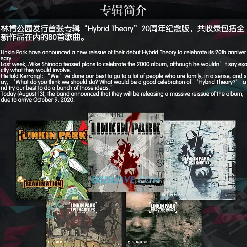 Фото Альбом Linkin Park к 20-летию, рок-группа, музыка для автомобиля в формате lossless на CD №2