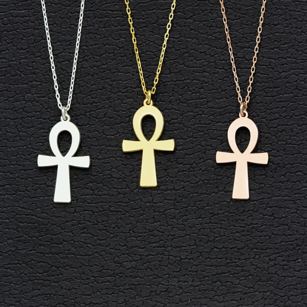 

Fashion Christian Jesus Cross Necklaces Stainless Steel O Chain Simple Cross Pendants For Women Men Jewelry Gifts Dropshipping