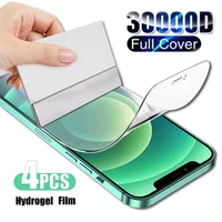 4pcs hydrogel film for iphone 13 12 11 pro max mini screen protector on iphone 13 12 11 xs max 8 7 6 6s plus x xr se 2020 film 2