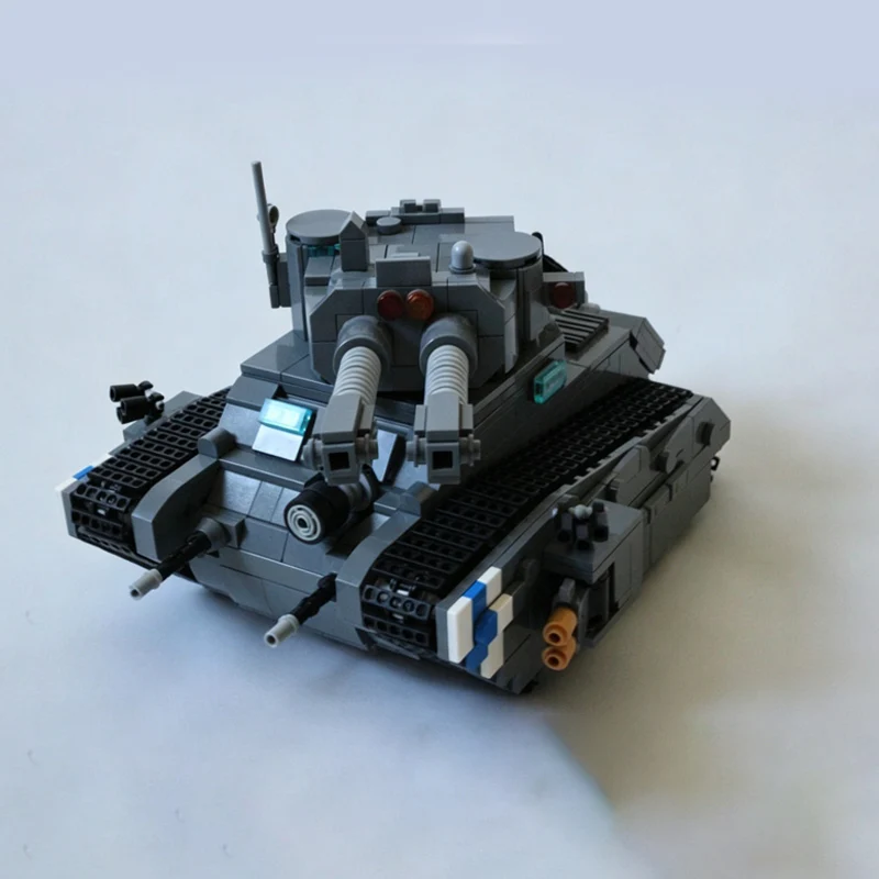 Фото Популярный игровой конструктор MOC: Модульный танк для сборки, технологичные строительные блоки, детский подарок на праздник, набор для сборки игрушек №1
