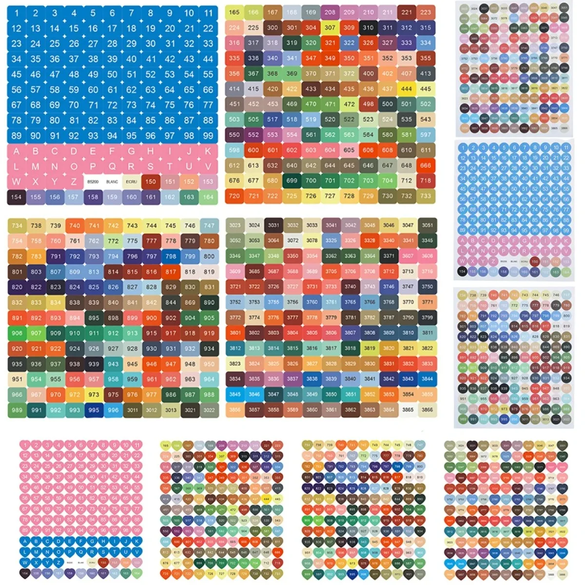 4 шт./набор мозаичные наклейки с номером