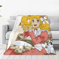Candy Candy Anime Kurin Knitted Blanket Fleece Anni 80 Cult Color Art Lightweight Throw Blanket for Car Sofa Couch Bedspread