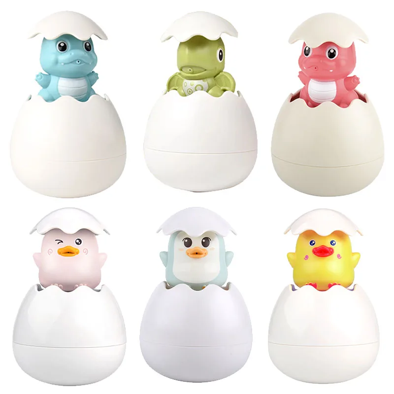 Детские игрушки для ванной мультяшный Пингвин яйцо динозавра распылитель воды