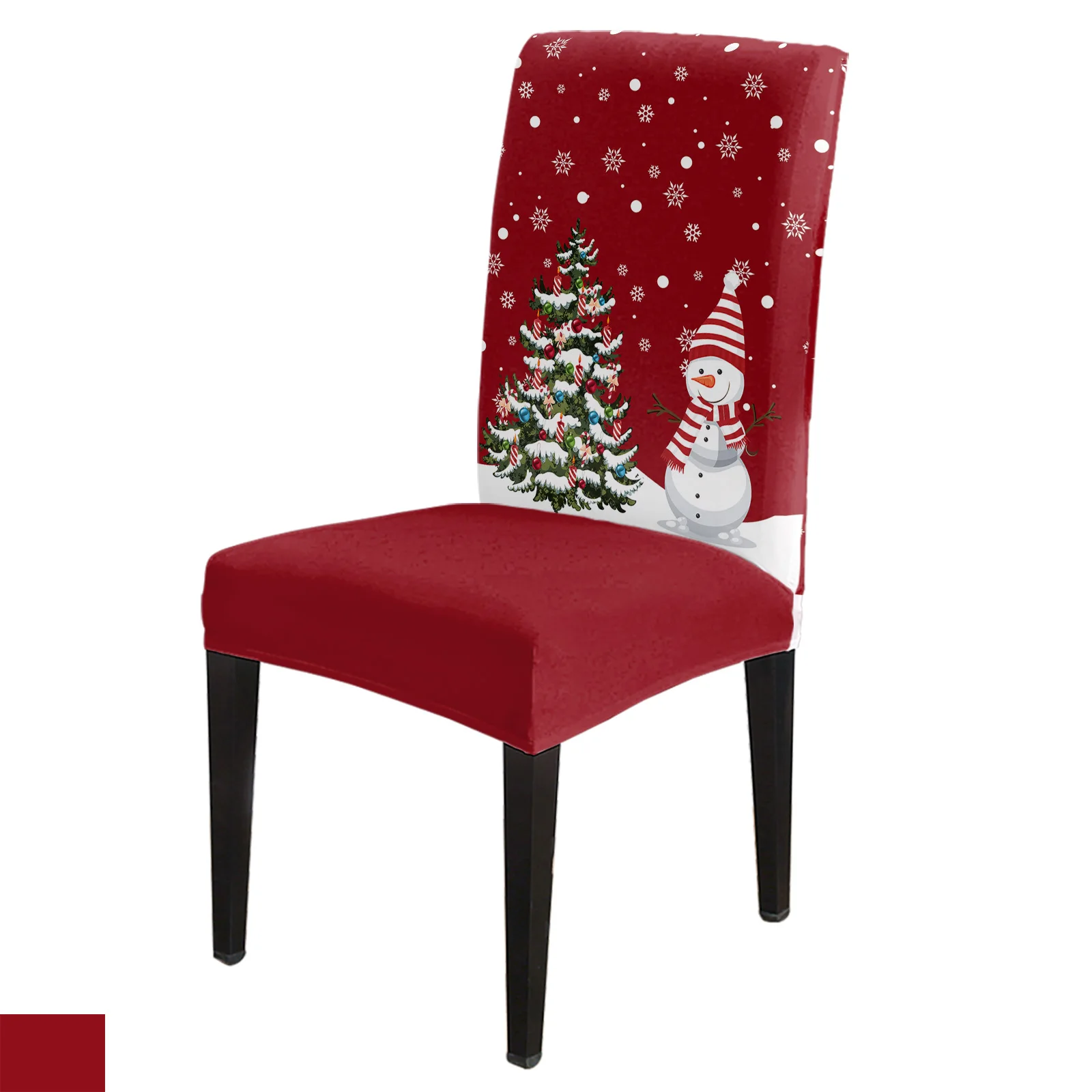 

Чехол на стул с изображением снеговика рождественской елки снежинки 4/6/8 шт. эластичный чехол из спандекса для кресла чехол для свадьбы дома столовой