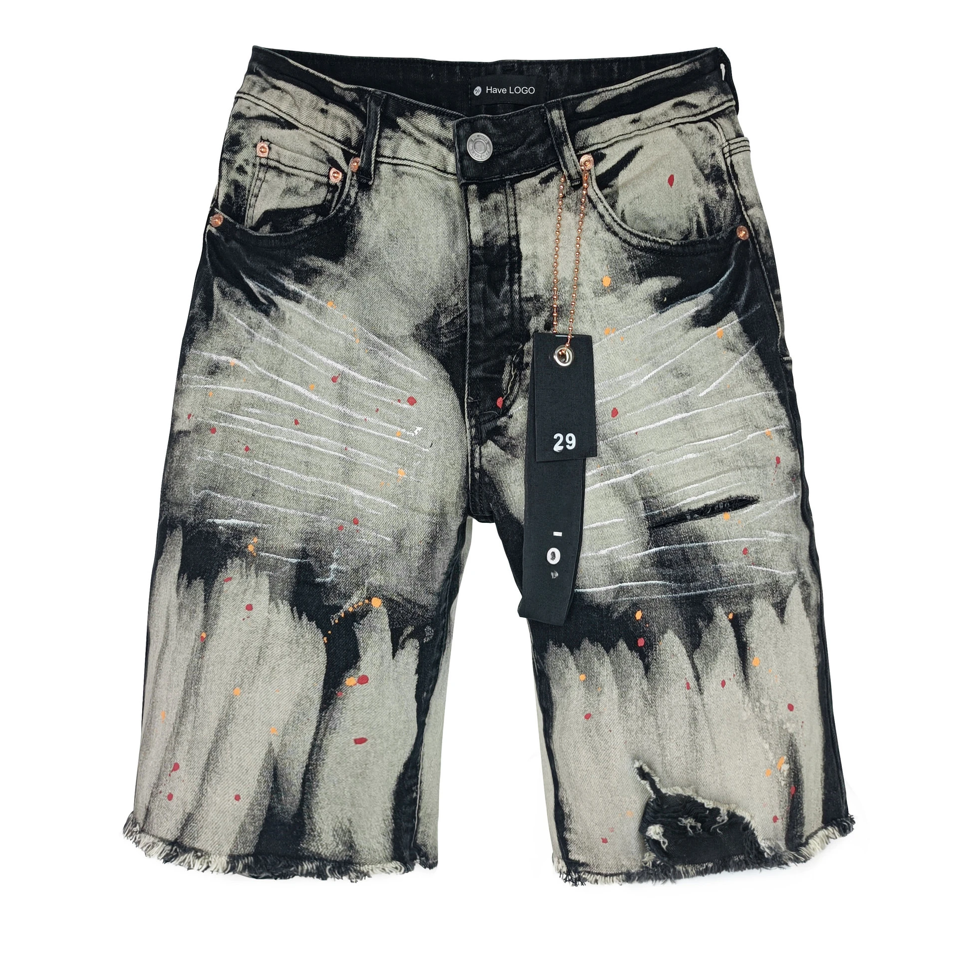 Новинка модные эластичные джинсовые брюки с оборками асимметричные