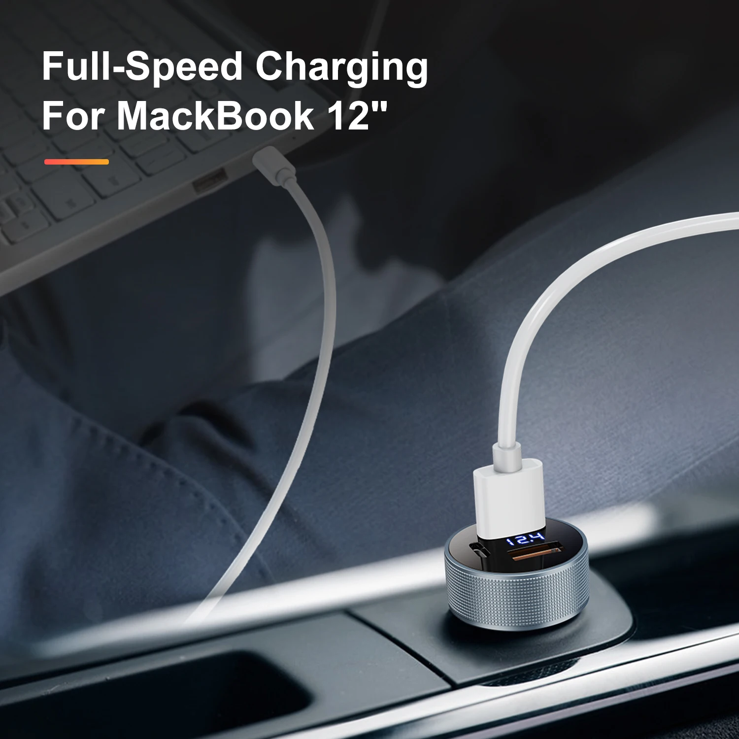 Автомобильное зарядное устройство USLION 80 Вт USB Type C PD QC 3 0 с двумя портами быстрое