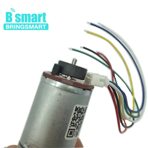 Двигатель Bringsmart GB12-N20B постоянного тока 6 В с мини-двигателем 3-12 В, энкодер 39-1500 об/мин, используется для принтера DIY Strong Box, индивидуальный D вал
