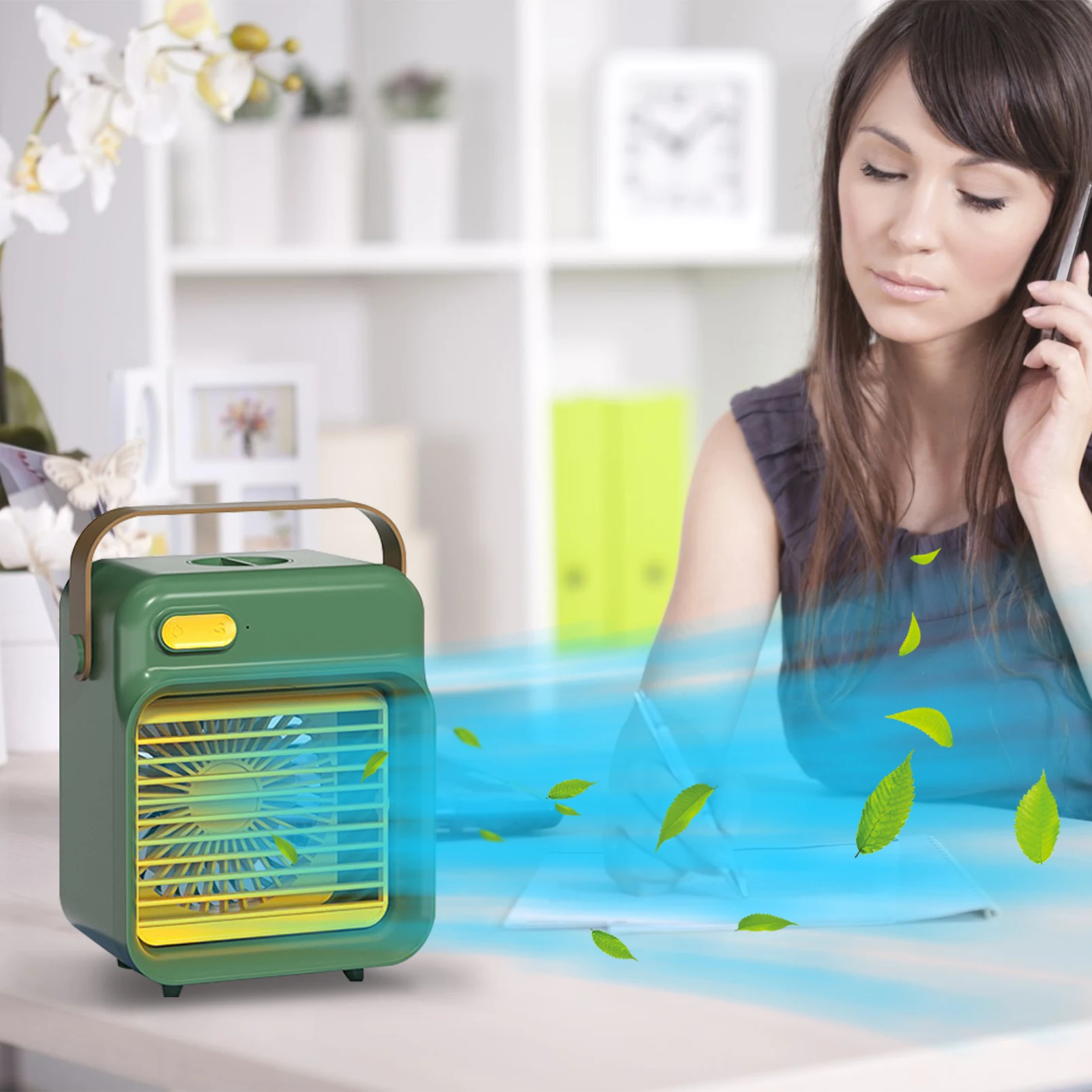 

Переносной мини-вентилятор с USB-портом для офиса и спальни, 2022