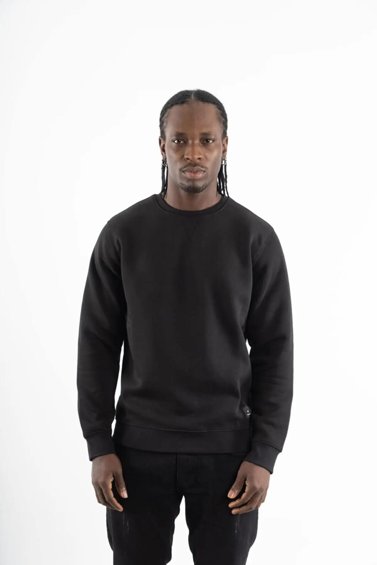 

Basic Black sweatshirt 100% Organic Cotton Ball Trend Fashion Sweatshirts For Men Streetwear