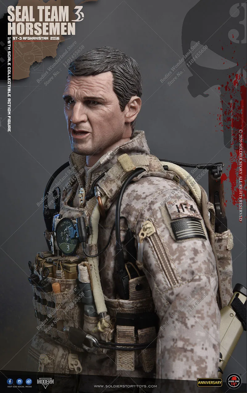 Фото Оригинальная фигурка солдата SS120, масштаб 1/6, SEAL TEAM 3 HORSEMEN, 12 дюймов, мужская фигурка солдата, юбилейное специальное издание №2