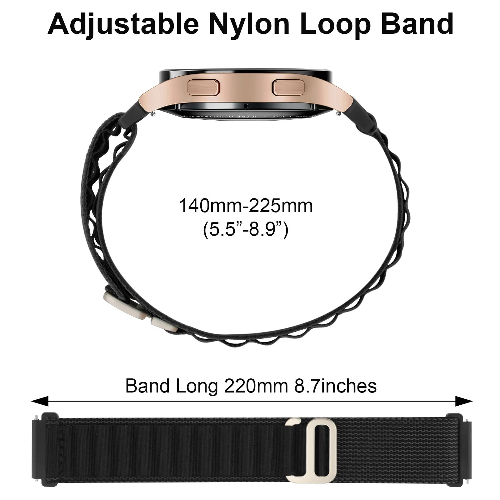 20mm 22mm Band for Haylou RS4 LS12/RS4 Plus/Ls02 Strap Alpine Loop Bracelet For Haylou RS3 LS04/RT LS05S/GST/RT2 LS10 Watchband