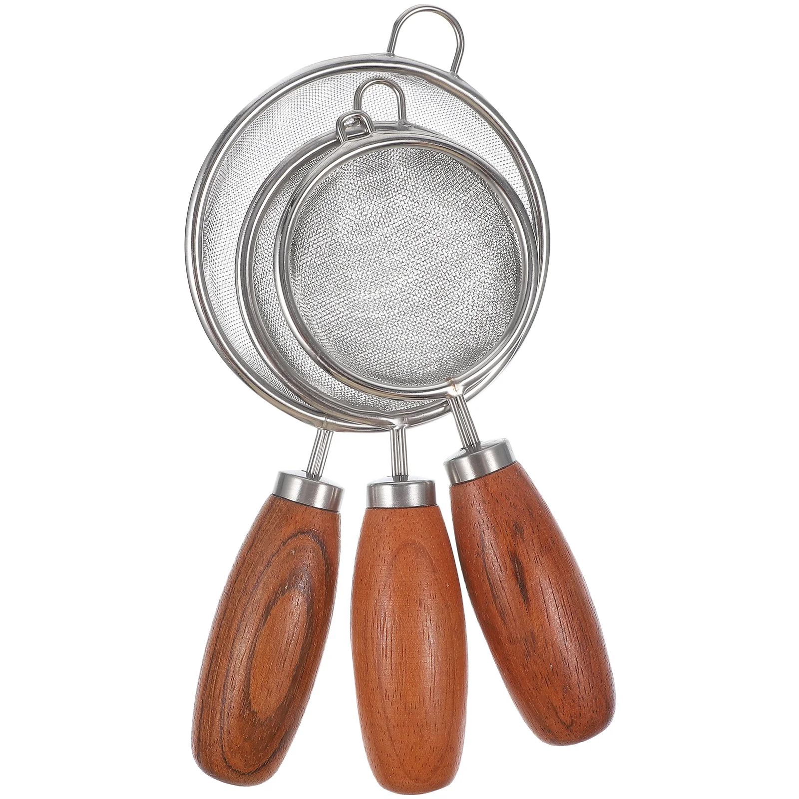 

3 Pcs Fine Mesh Strainer Soy Milk Filter Kitchen With Handle Dumpling Large Stainless Steel Yogurt Baby Soybean Basket Spoon