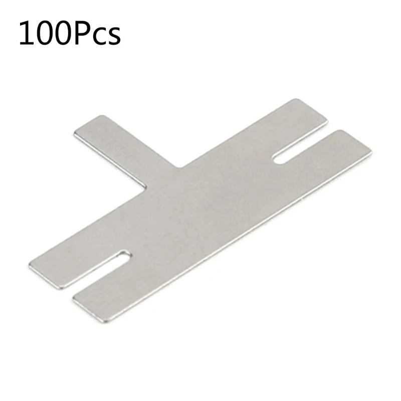

8x16x26 mm 100 Piece for T type Nickel Plated Steel Strap Strip Sheets for Battery Welding Spot Welder Equipment