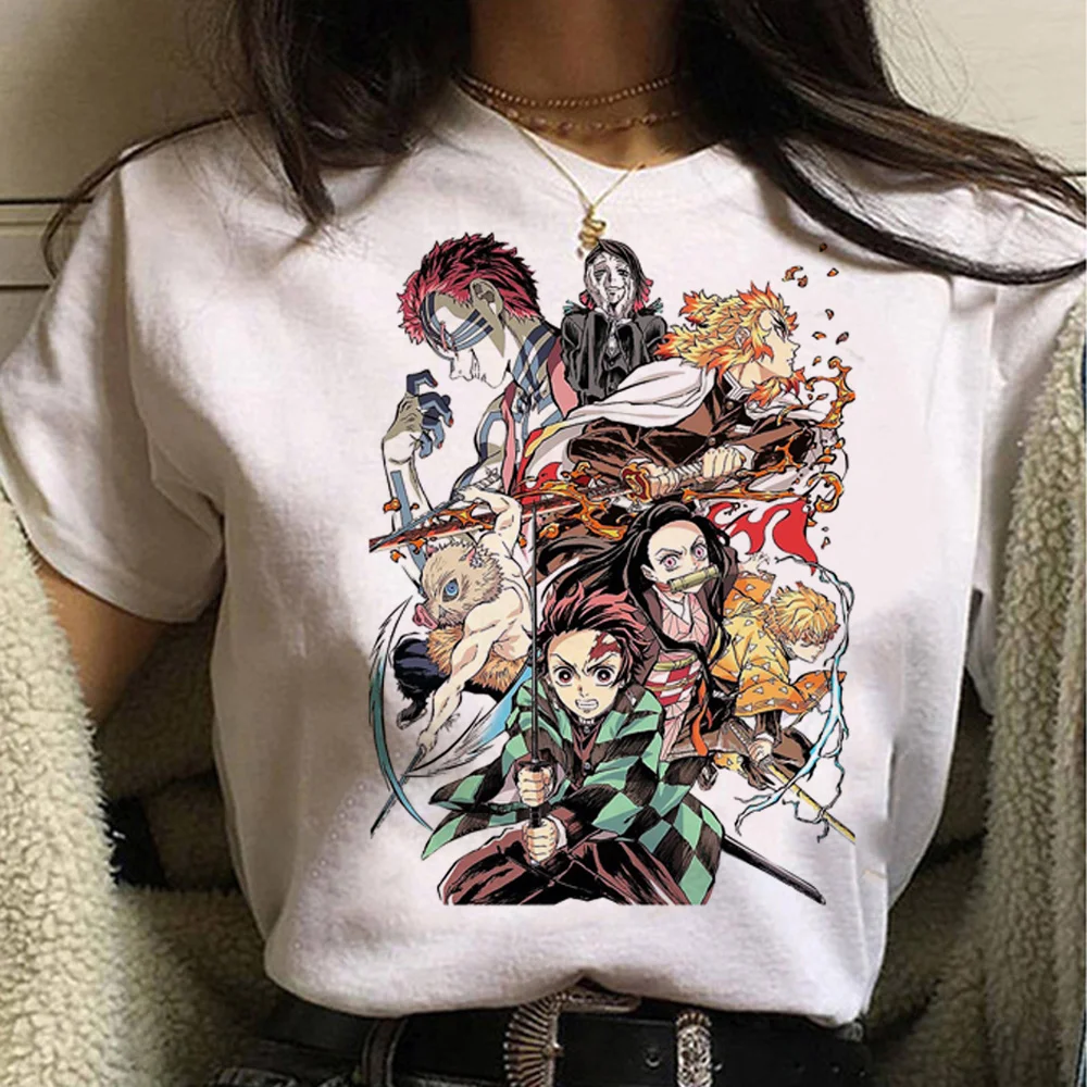 

Demon Slayer Kimetsu No Yaiba Tee women summer t-shirts girl harajuku clothes