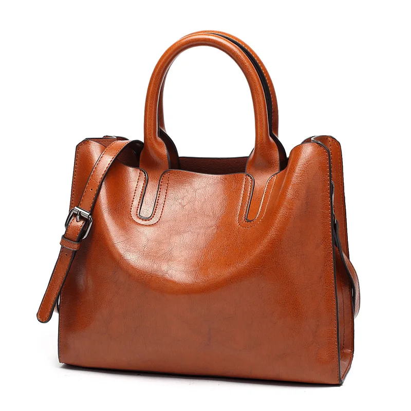 

Women Leather Bags Vintage Satchel Handbag Casual Female Tote Bag Ladies Shoulder Bag Large Crossbody Bag