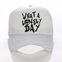 summer new mad max costume cap what a lovely day men funny baseball cap cotton mesh trucker cap