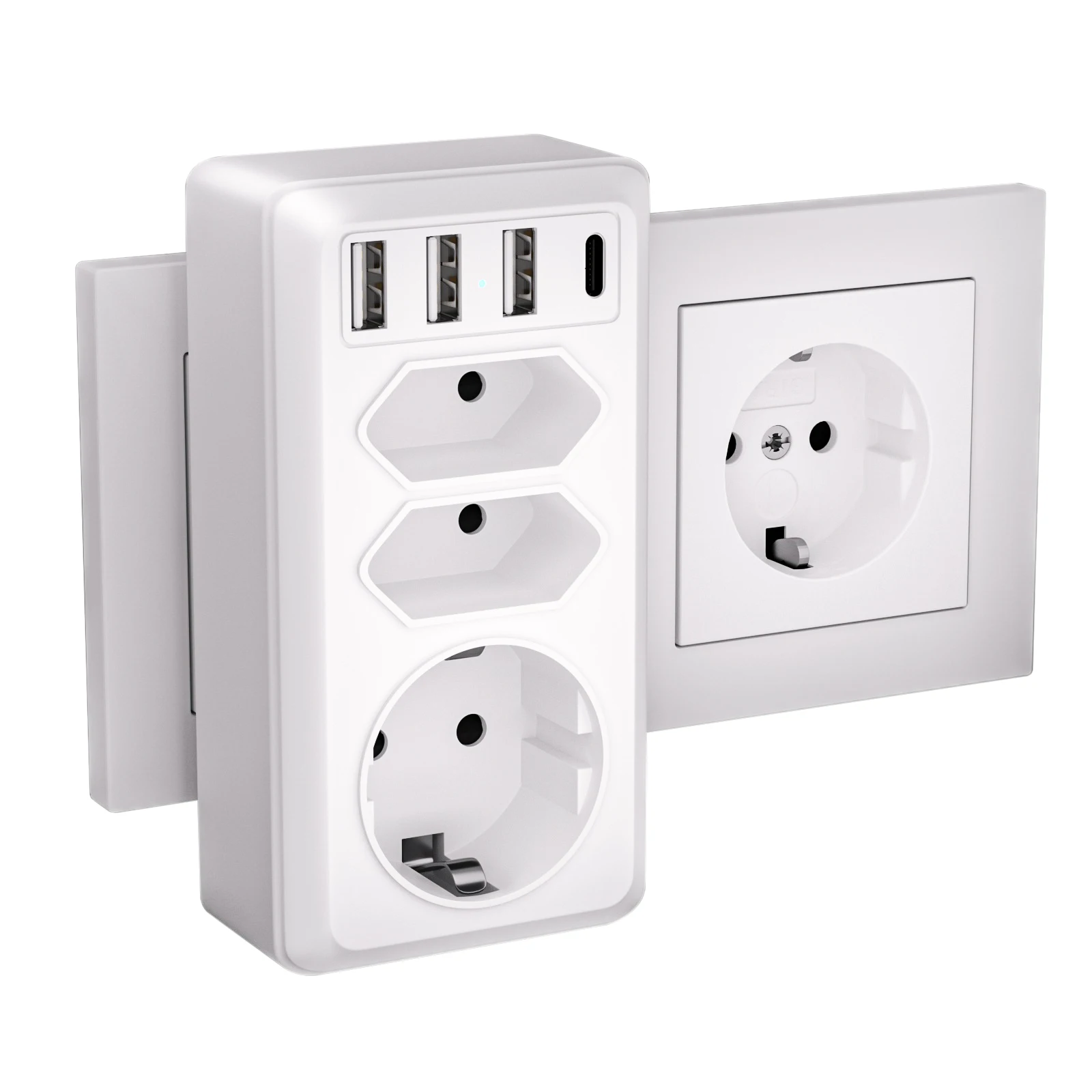 Удлинитель настенный с 3 USB-портами 240 в 16 А