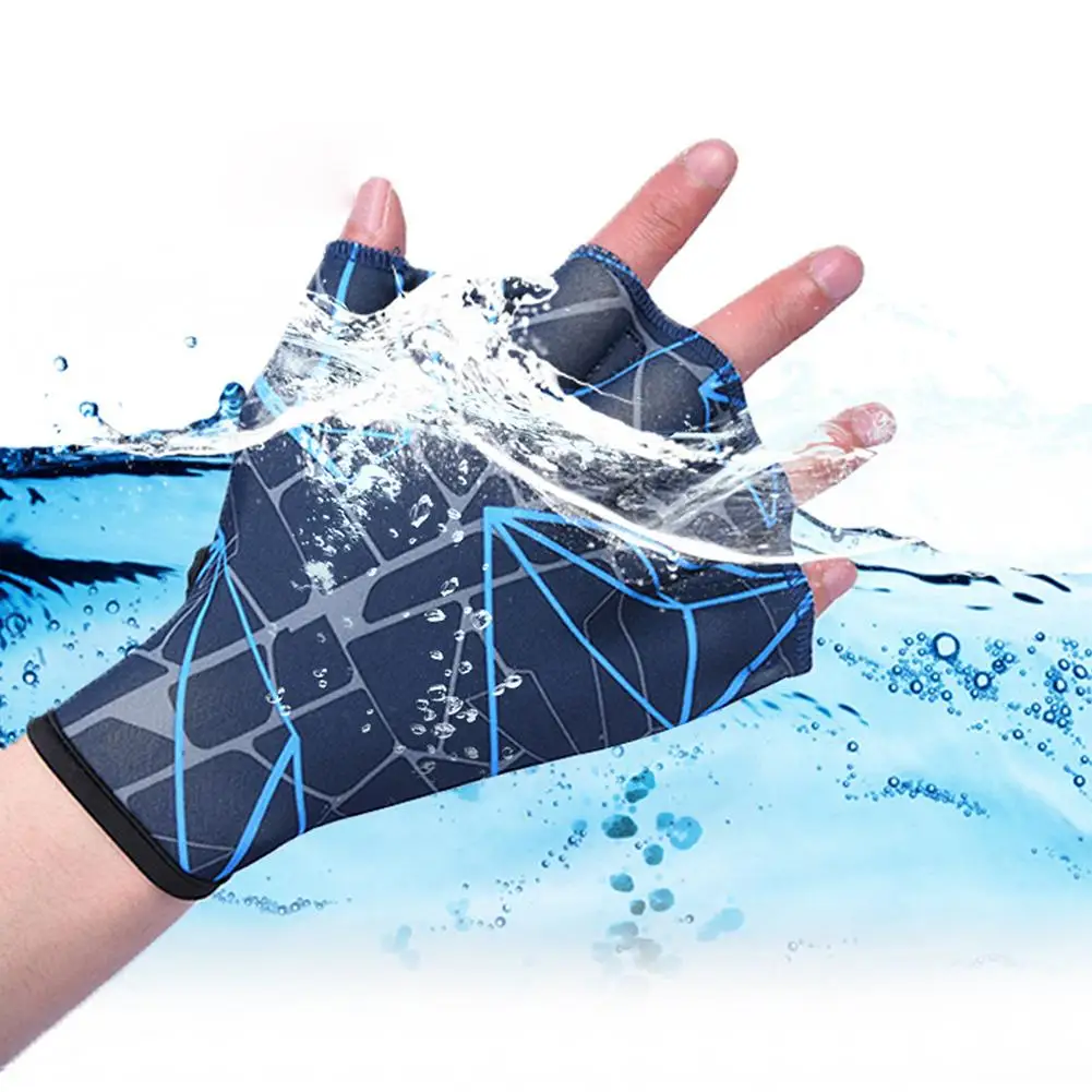 

1 Pair Men Women Swimming Webbed Gloves Anti-slip Diving Gloves Hand Guard Equipment For Surfing Swimming Diving