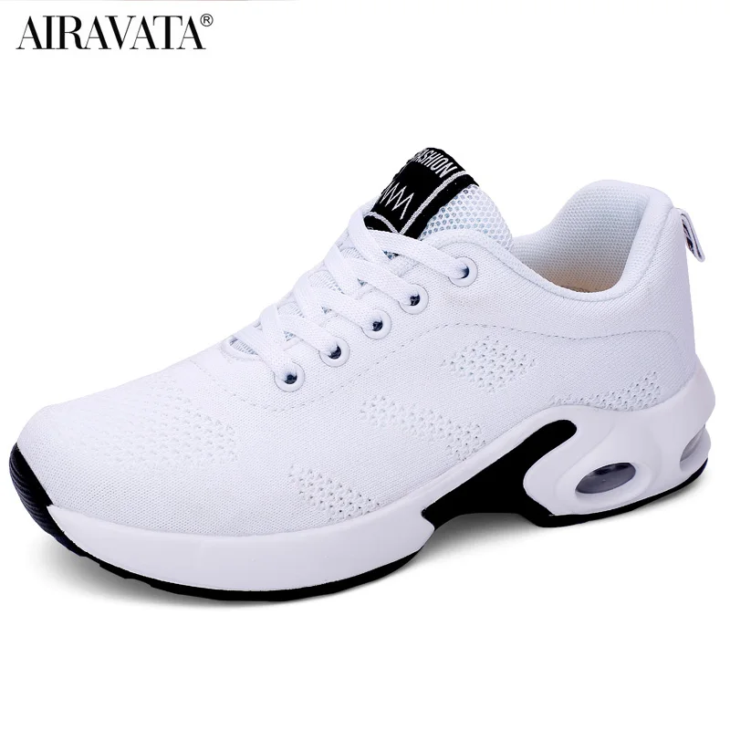 Fashion Womens Sneaker Outdoor Running Shoes Tennis Air Cushion Knit Trainer Breathable Gym Shoes