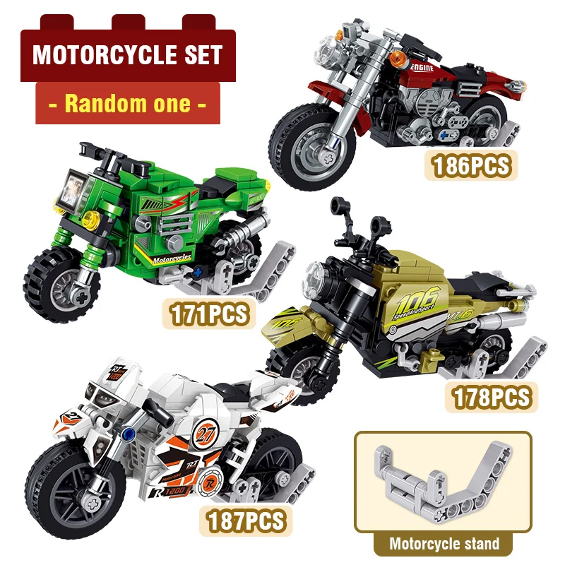 

Набор строительных блоков для мотоцикла, самодельные сборные мотоциклы, автомобильные блоки, коллекция гнили для мальчиков и детей, украшение для дома, подарок для детей