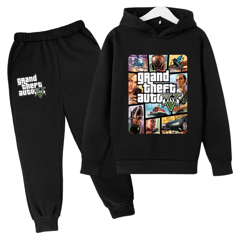 

Game Grand Theft Auto Gta V 5 Clothing Set Kids Hoodies and Pants 2pcs Suit Toddler Boys Tracksuit Teen Girls Casual Outfits