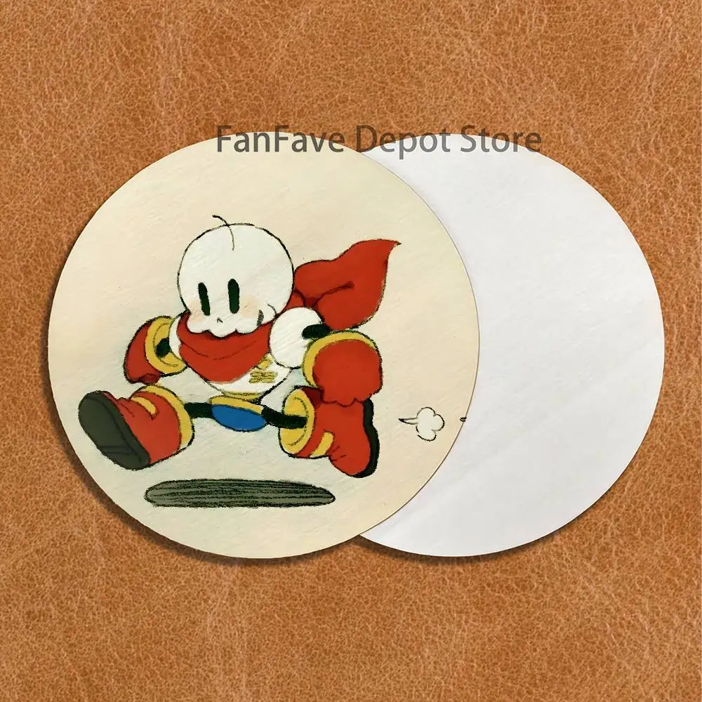Деревянный поднос для напитков U-Undertale Papyrus Coaster, подходит для ресторанов и кофеен, легко моется и чистится. (art.: 3920daa495dff) - 3920daa495dff