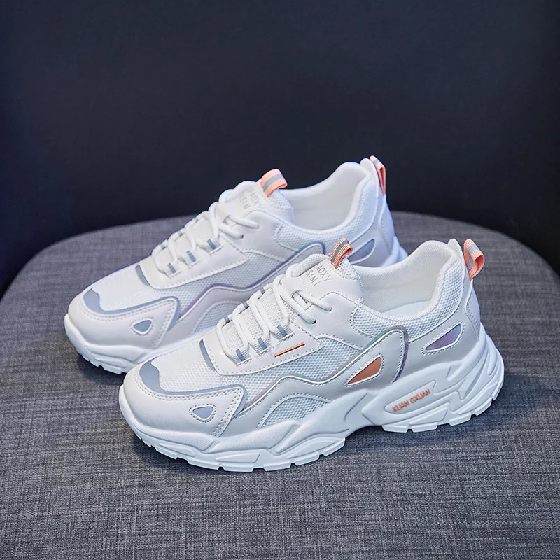 

Womens Sneakers Female Shoe Chunky Sneakers for Women Lace-Up Vulcanize Shoes Casual Dad Platform Sneakers Basketball Shoes