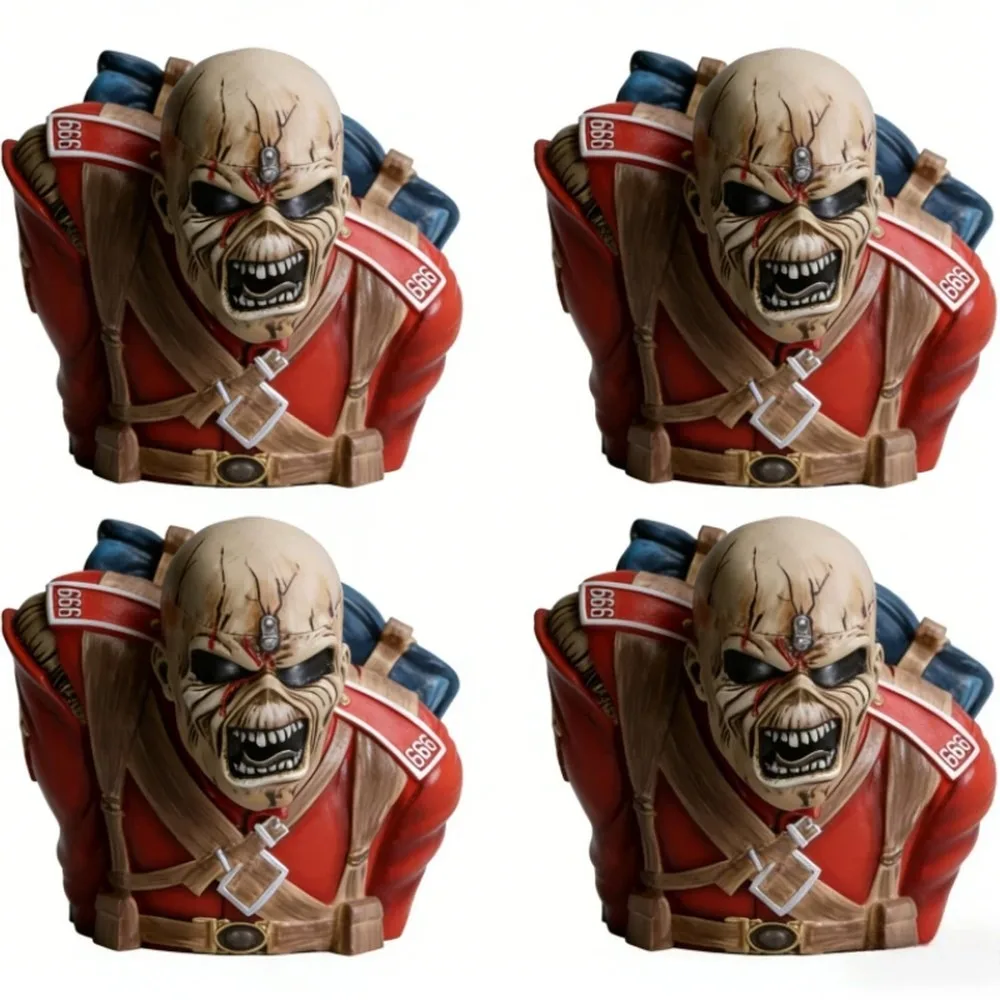 Фото Фигурка-бюст Jia-Irons Maidens Band Skull из смолы, украшение на Хэллоуин, рок-легенда, готическая настольная скульптура, подарок №2
