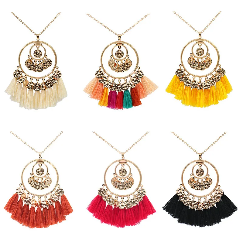 

Ожерелье с подвеской в богемном стиле, модные персонализированные золотые аксессуары для женщин, Винтажные Украшения, оптовая продажа