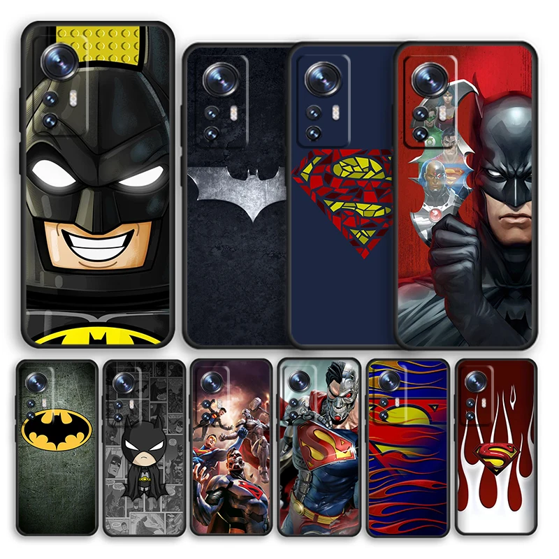 

Batman Superman For Xiaomi Mi 12 11 10 11T 10T 9T 9 Note 10 Ultra Pro Lite TPU Soft Silicone Black Phone Case